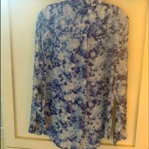 Equipment Silk Blouse Mottled Blue Size L